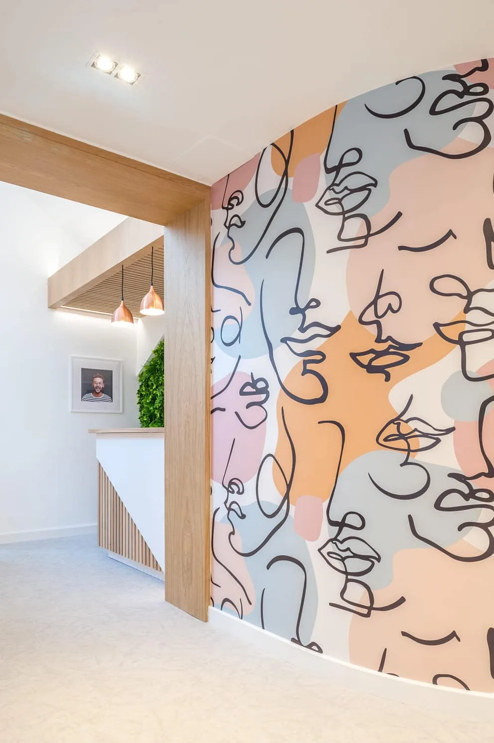 beyond dental leamington-reception wall